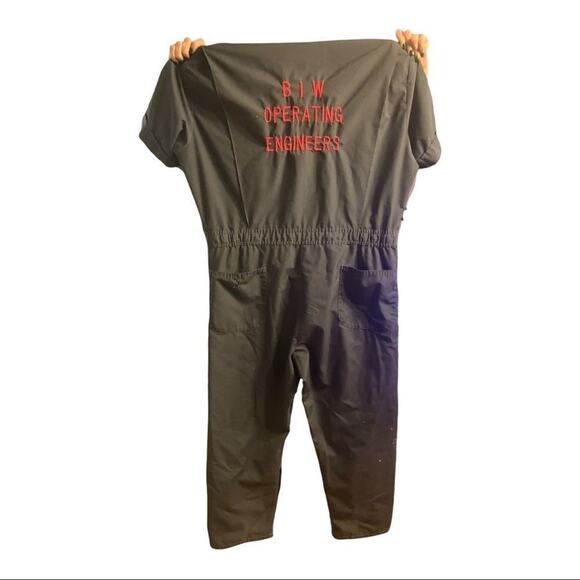 Vintage Bath Iron Works Maine ship builder coveralls. Engineer red embroidery! - Picture 2 of 9